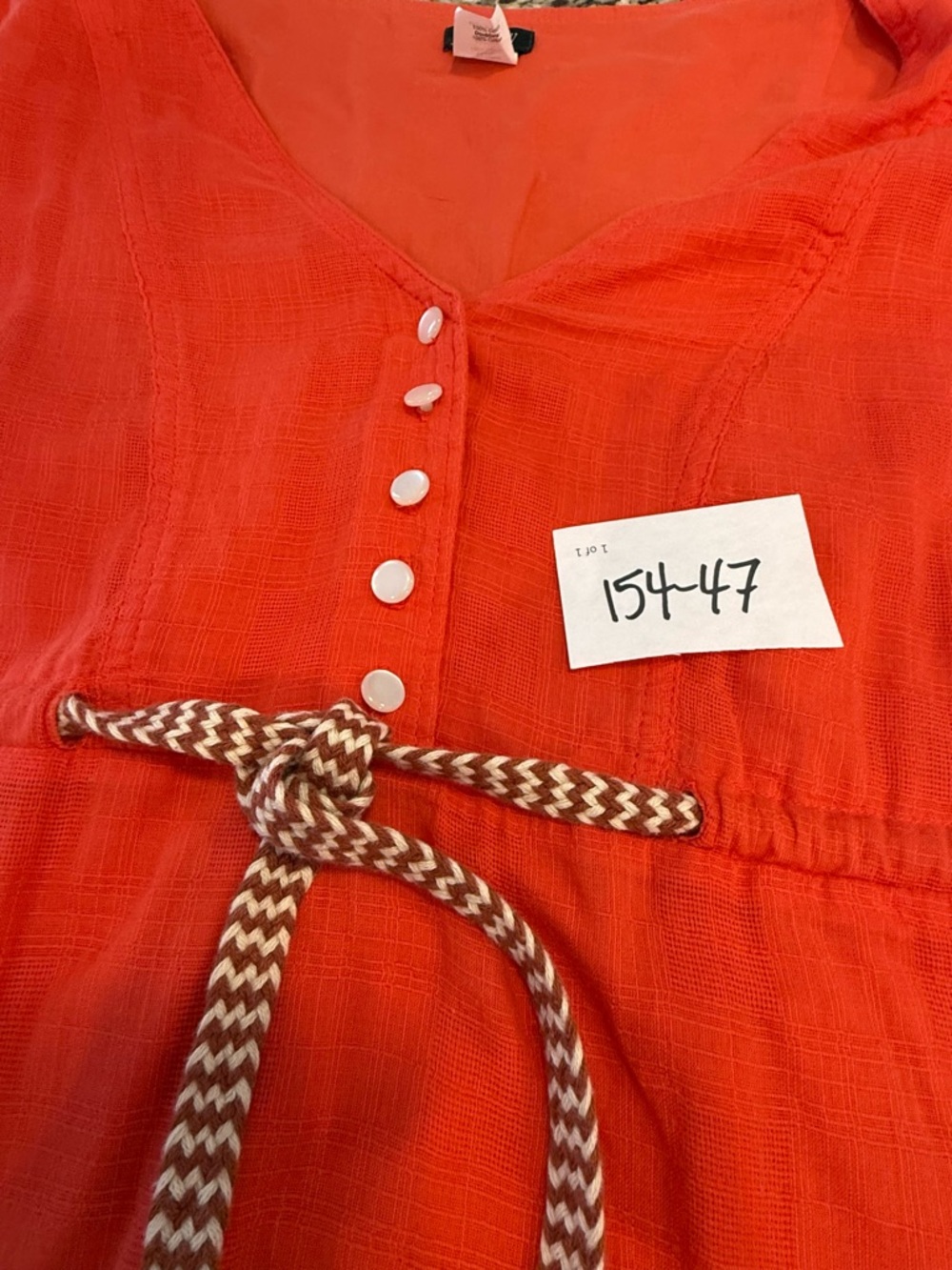J. Crew Factory boho red V neck midi dress summer chic SZ 6 - Picture 14 of 15